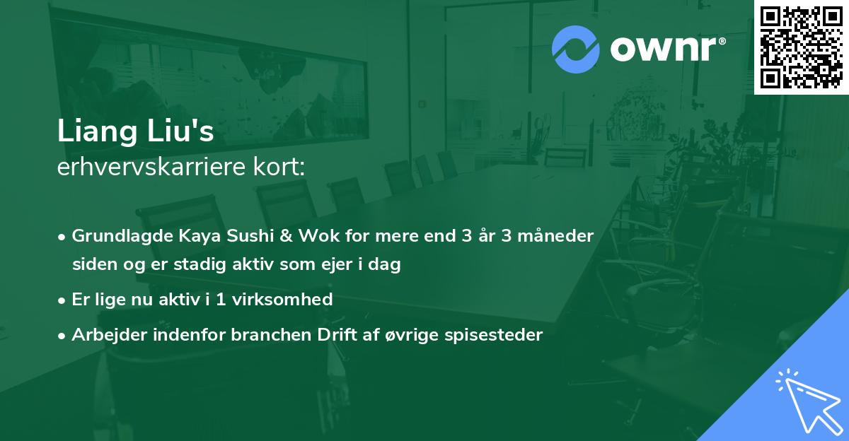 Liang Liu's erhvervskarriere kort