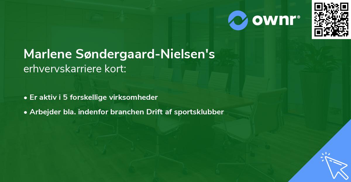 Marlene Søndergaard-Nielsen's erhvervskarriere kort