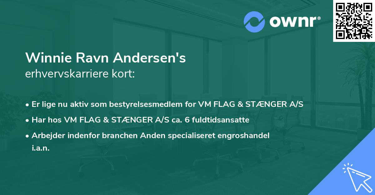 Winnie Ravn Andersen's erhvervskarriere kort