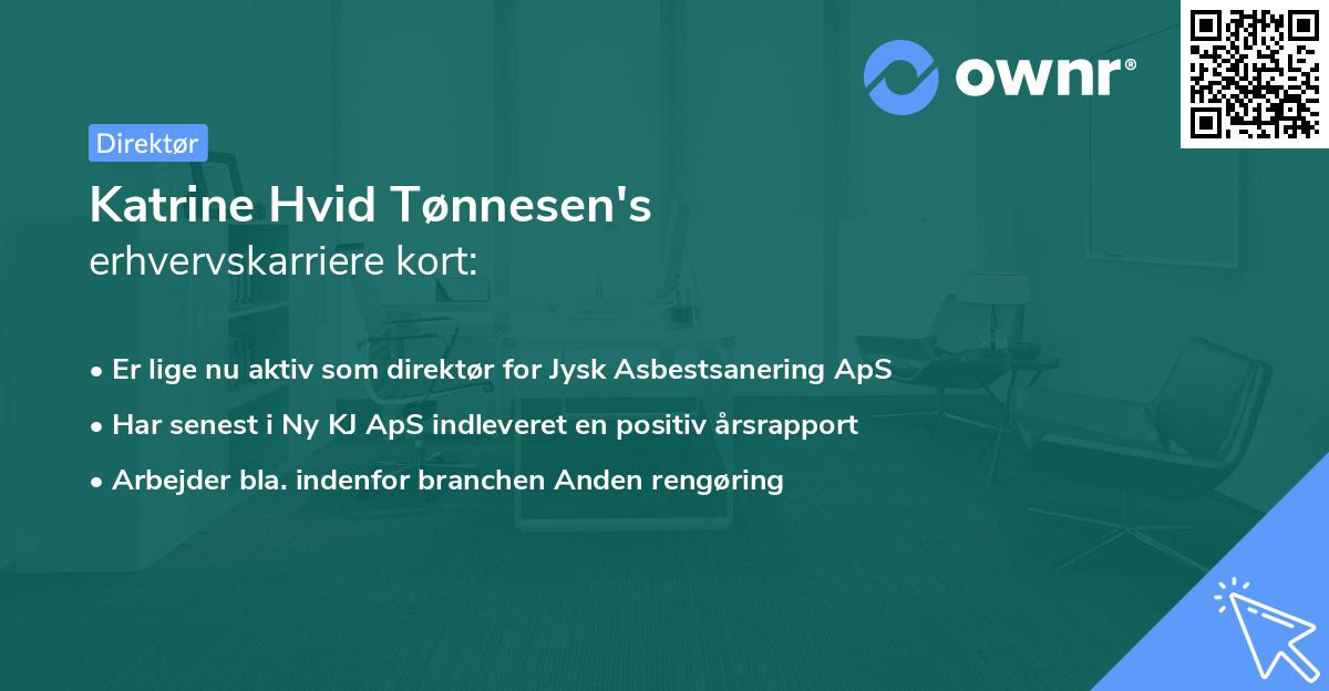 Katrine Hvid Tønnesen's erhvervskarriere kort