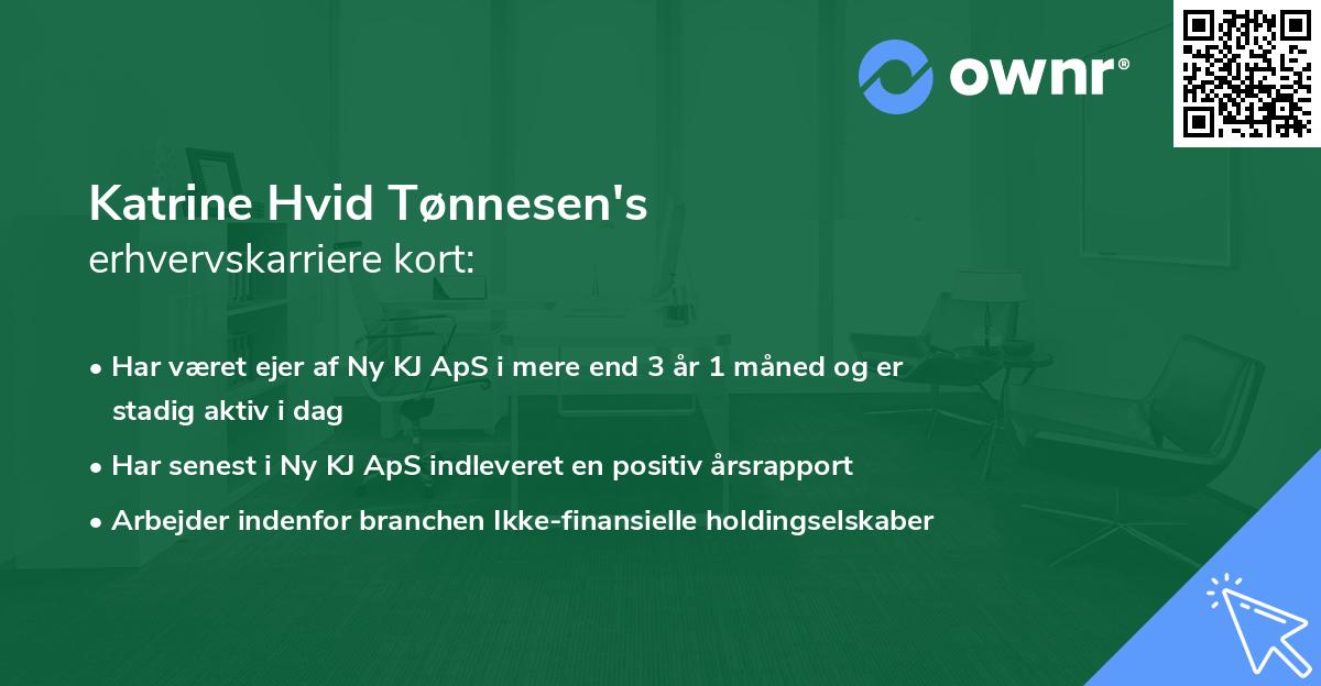 Katrine Hvid Tønnesen's erhvervskarriere kort