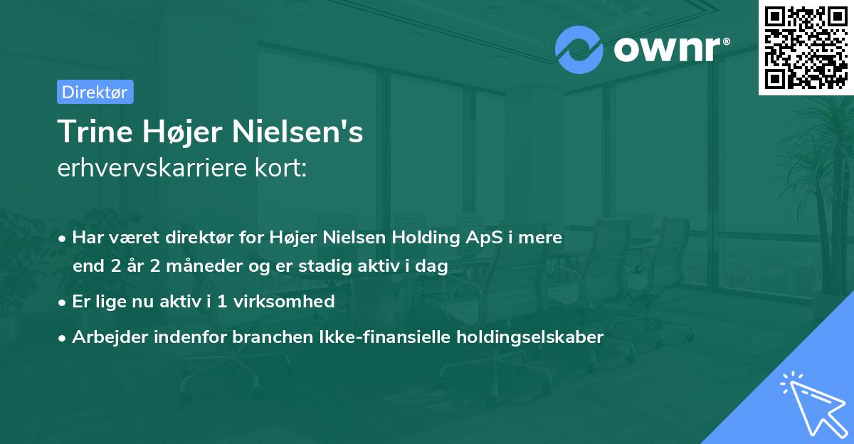 Trine Højer Nielsen's erhvervskarriere kort