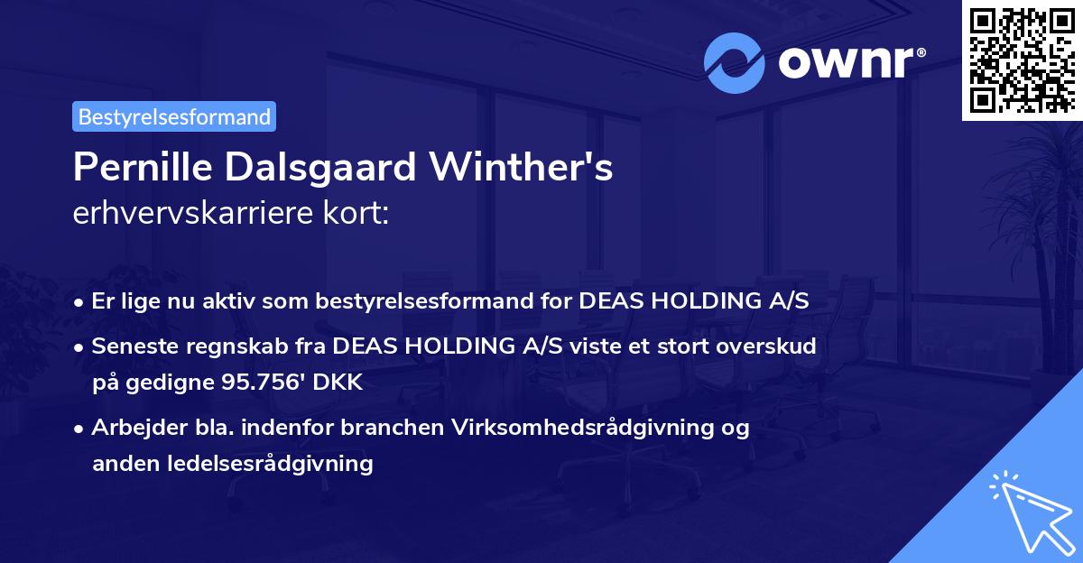 Pernille Dalsgaard Winther's erhvervskarriere kort