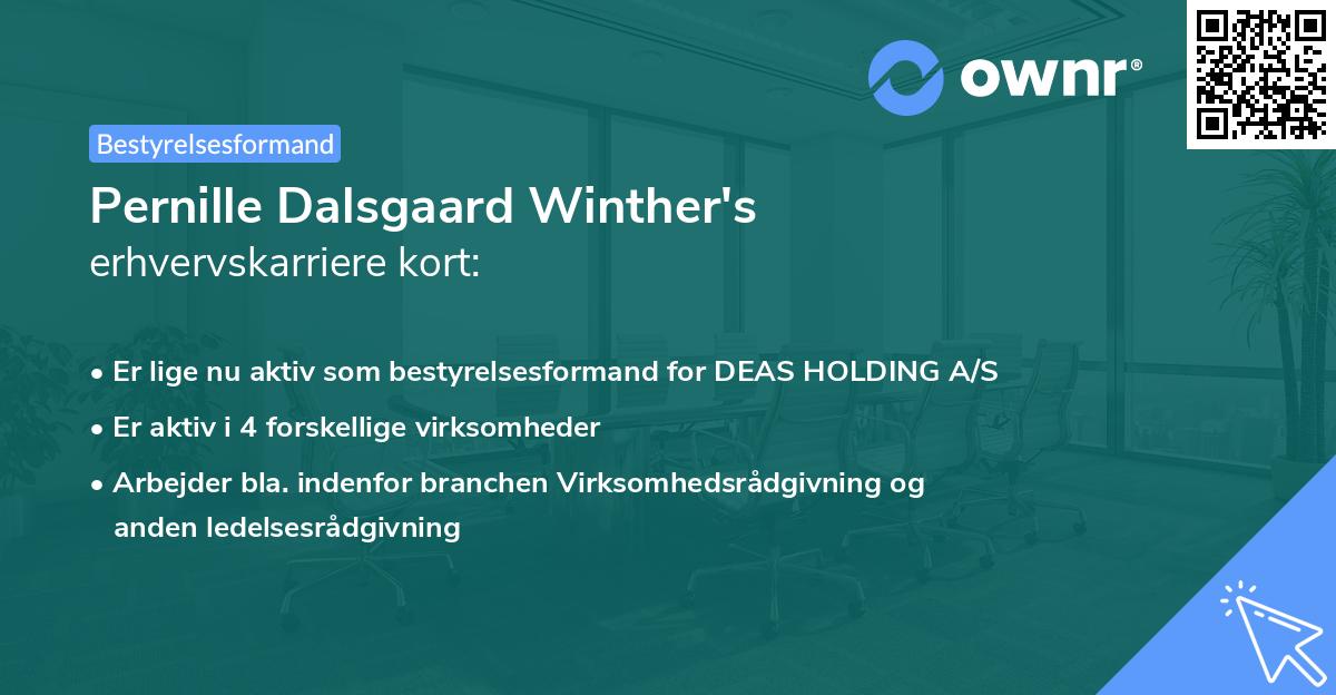 Pernille Dalsgaard Winther's erhvervskarriere kort
