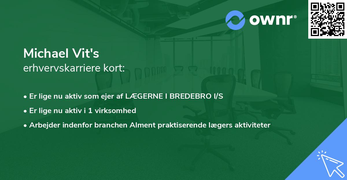 Michael Vit's erhvervskarriere kort