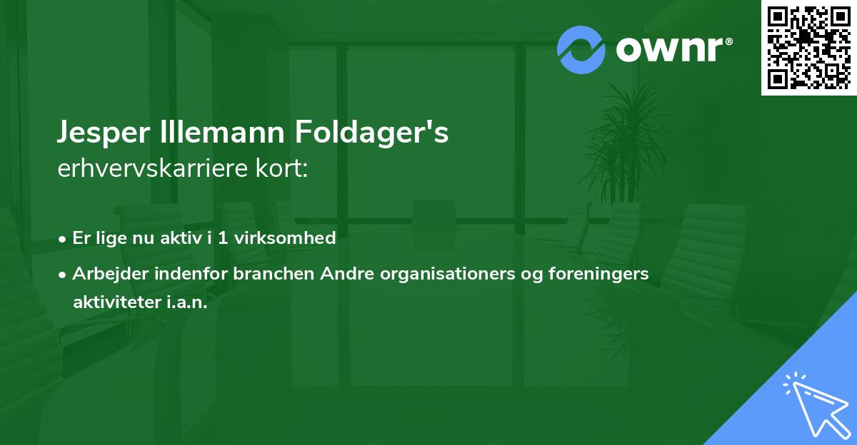 Jesper Illemann Foldager's erhvervskarriere kort