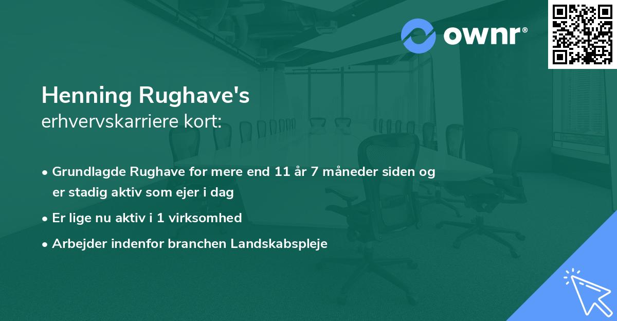 Henning Rughave's erhvervskarriere kort