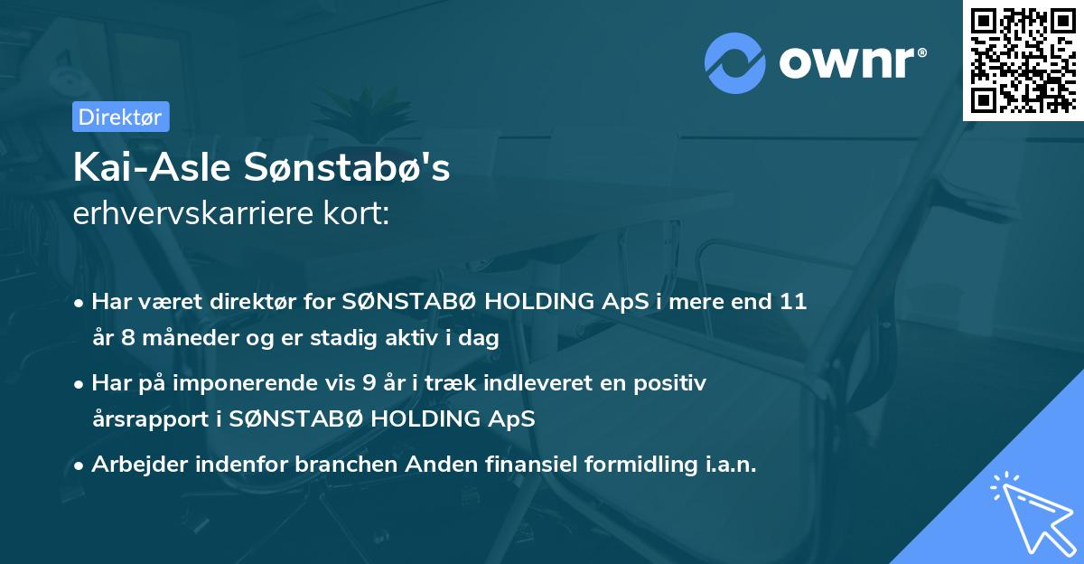 Kai-Asle Sønstabø's erhvervskarriere kort