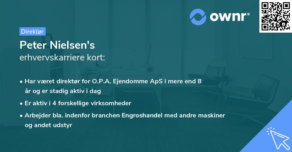 Peter Nielsen's erhvervskarriere kort