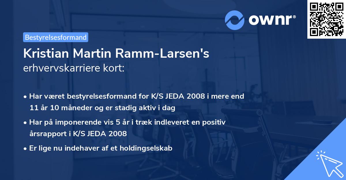 Kristian Martin Ramm-Larsen's erhvervskarriere kort