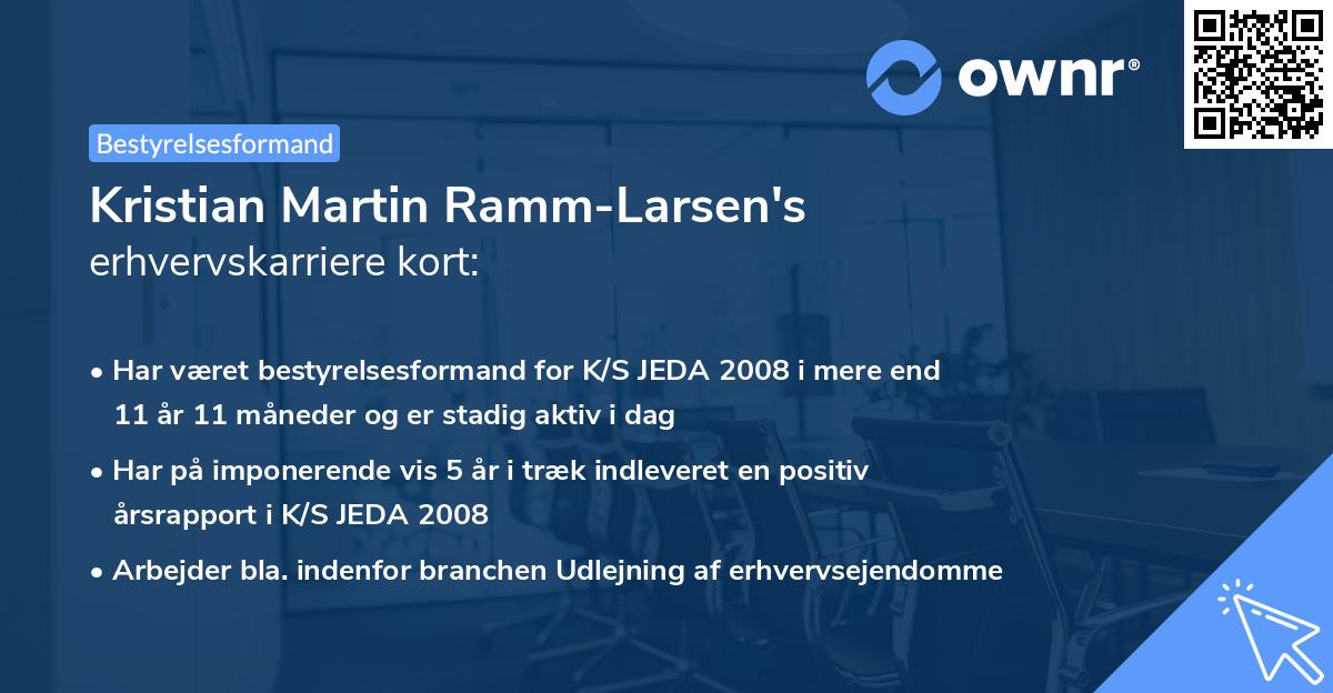 Kristian Martin Ramm-Larsen's erhvervskarriere kort