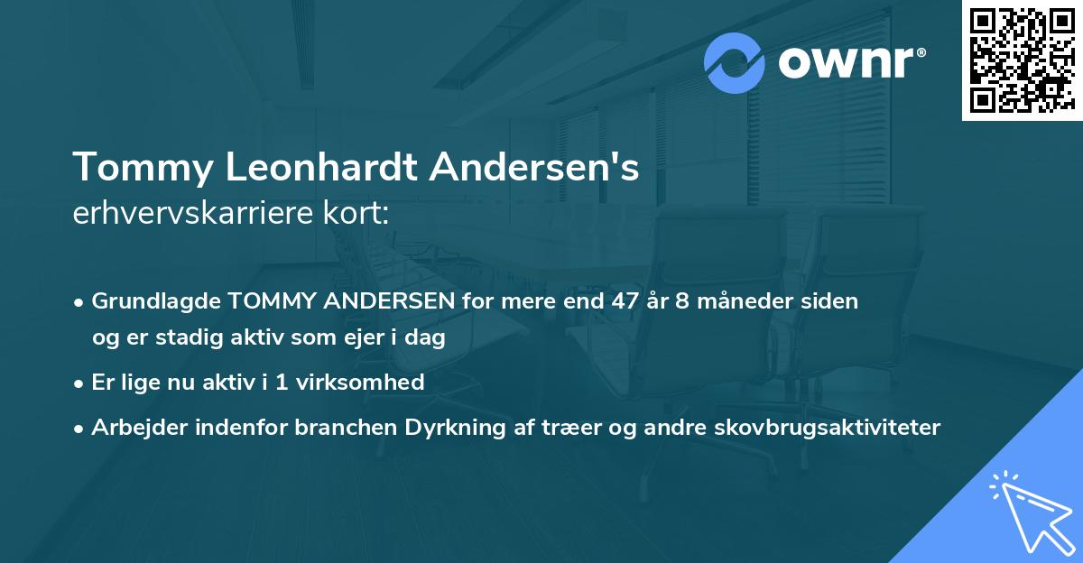 Tommy Leonhardt Andersen's erhvervskarriere kort