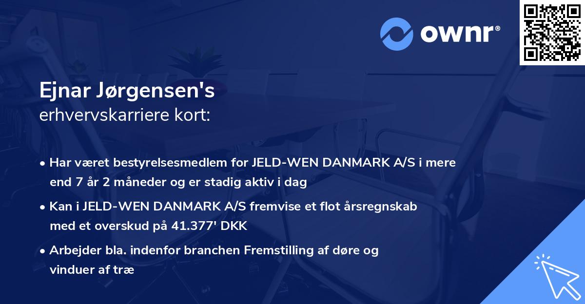 Ejnar Jørgensen's erhvervskarriere kort