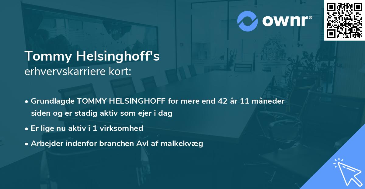 Tommy Helsinghoff's erhvervskarriere kort
