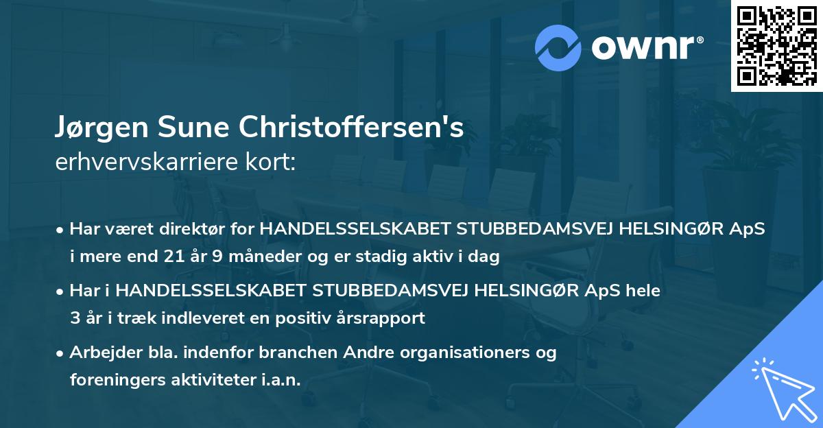 Jørgen Sune Christoffersen's erhvervskarriere kort