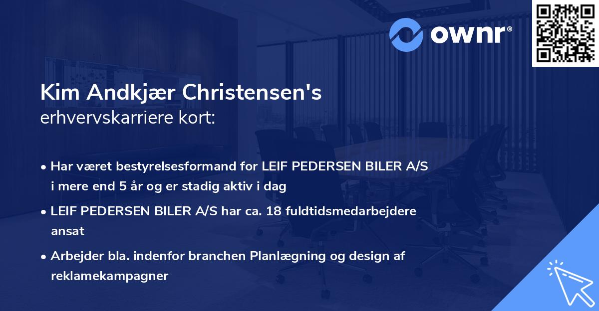 Kim Andkjær Christensen's erhvervskarriere kort