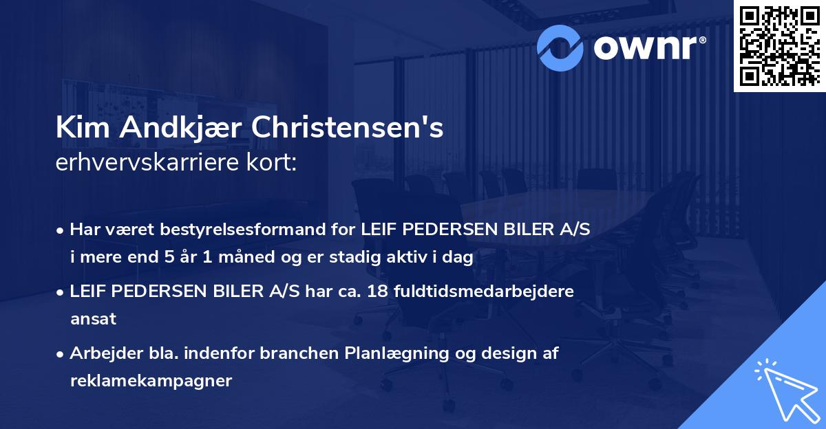 Kim Andkjær Christensen's erhvervskarriere kort