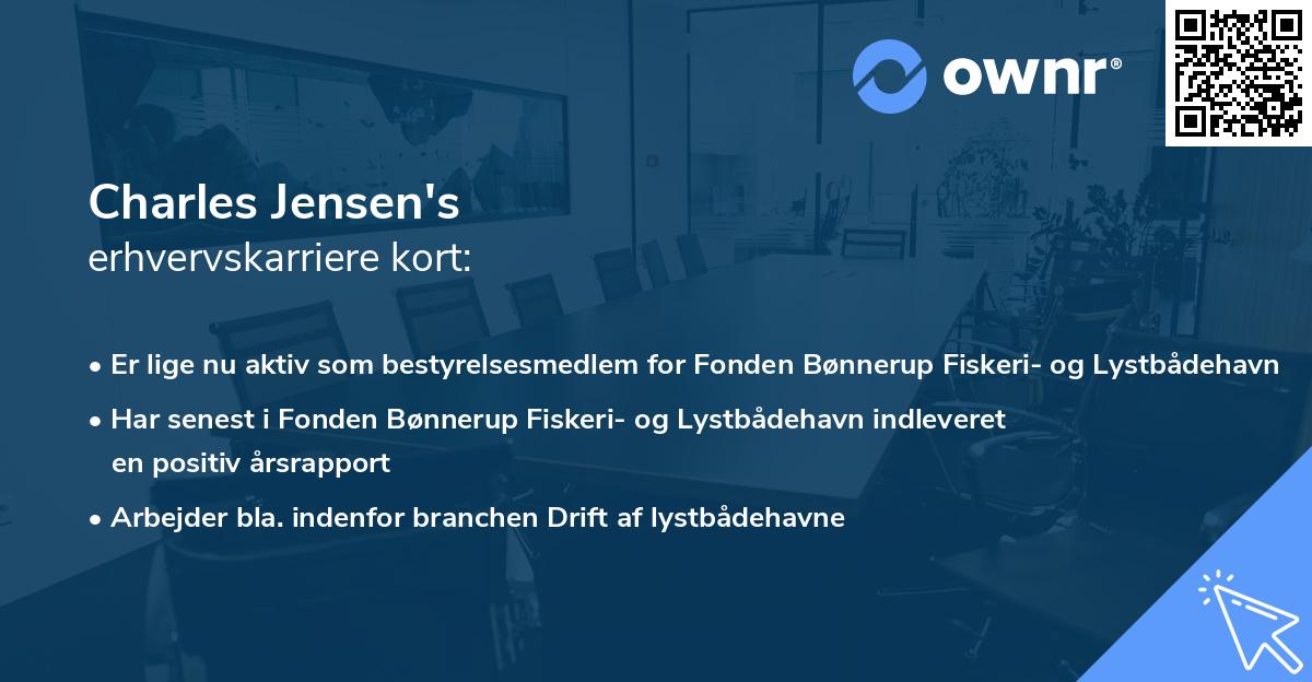 Charles Jensen's erhvervskarriere kort