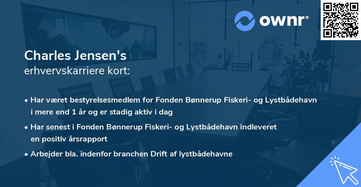 Charles Jensen's erhvervskarriere kort