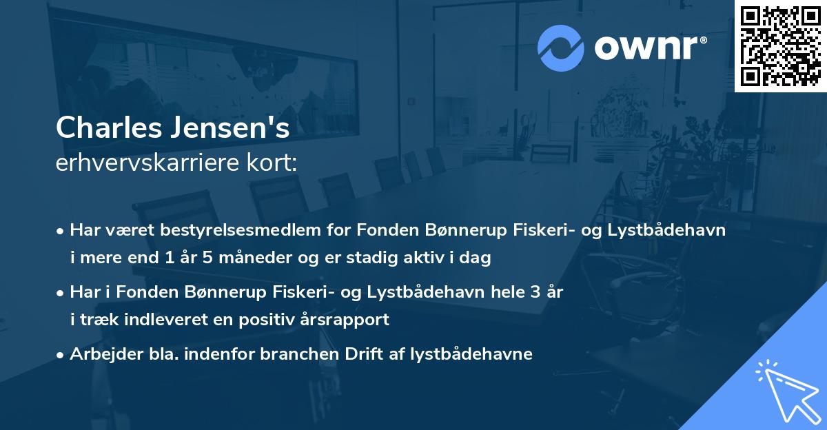 Charles Jensen's erhvervskarriere kort