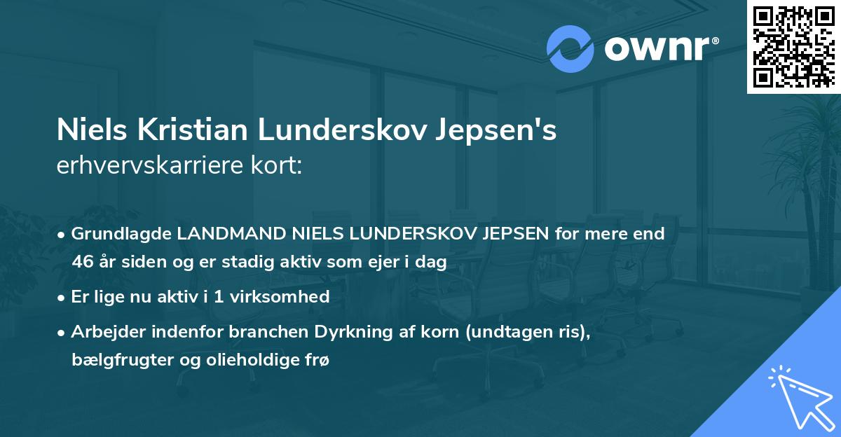 Niels Kristian Lunderskov Jepsen's erhvervskarriere kort