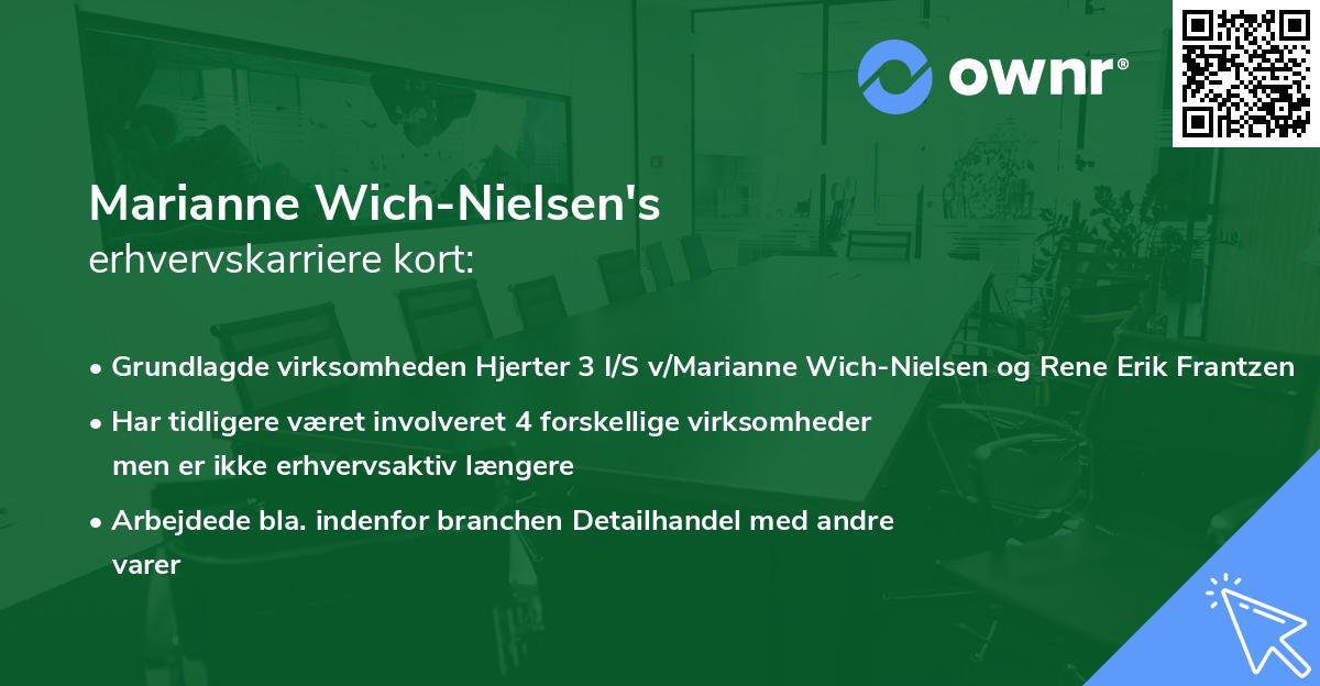 Marianne Wich-Nielsen's erhvervskarriere kort