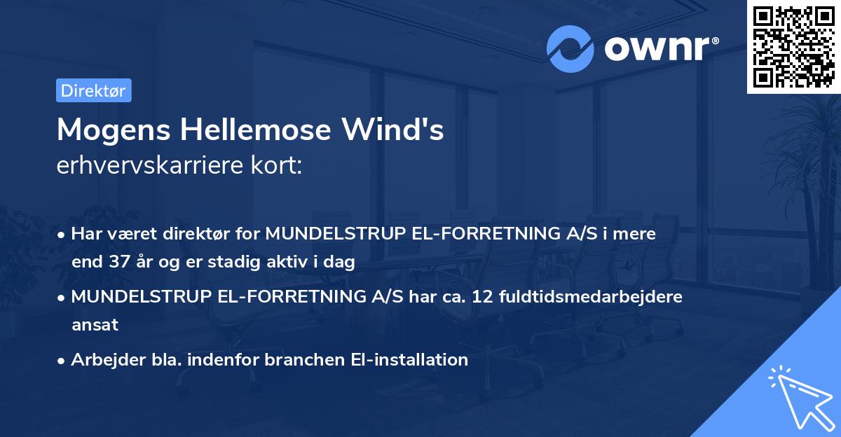 Mogens Hellemose Wind's erhvervskarriere kort