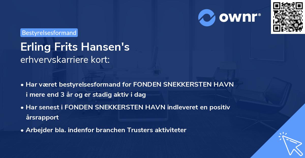 Erling Frits Hansen's erhvervskarriere kort
