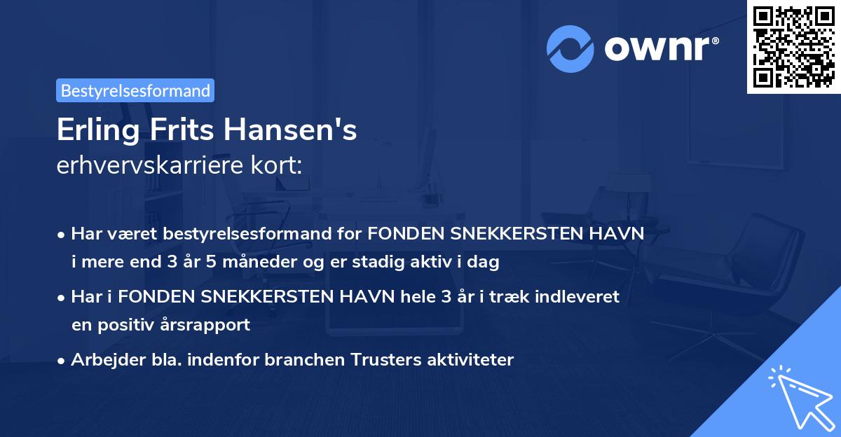 Erling Frits Hansen's erhvervskarriere kort