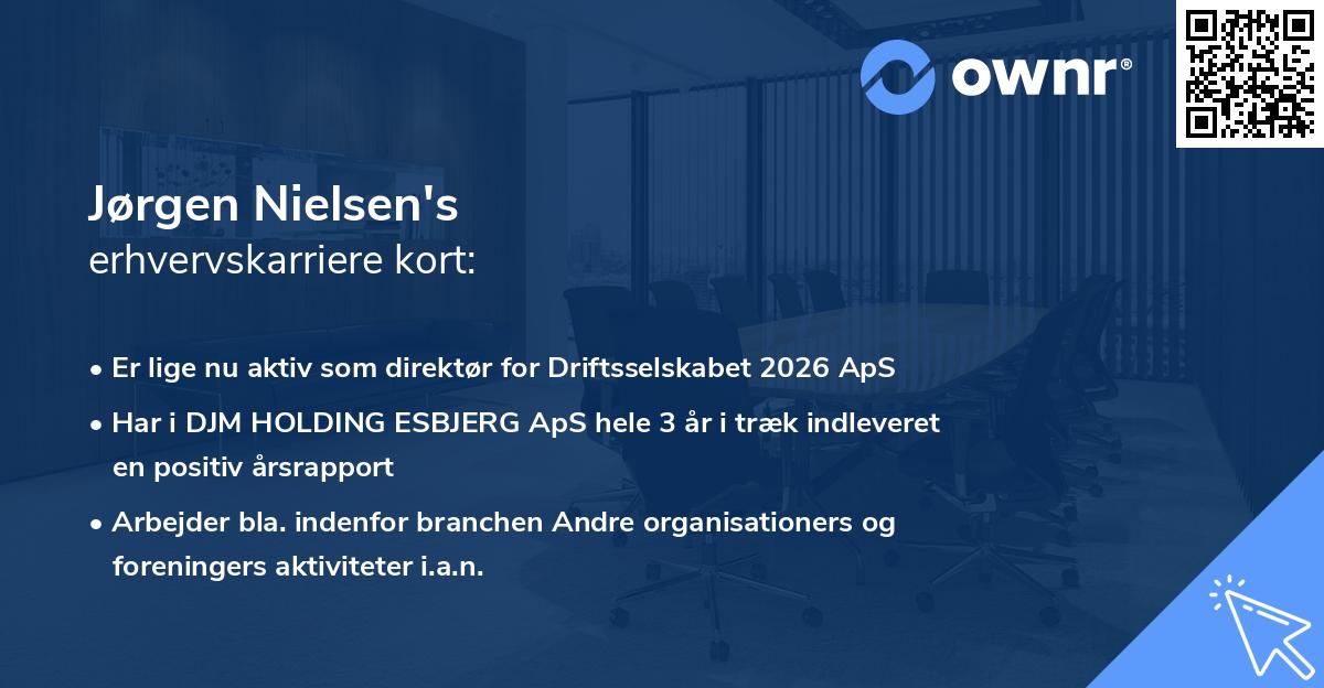 Jørgen Nielsen's erhvervskarriere kort