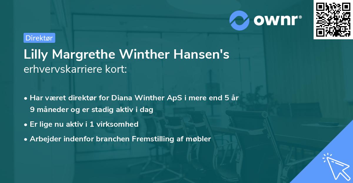Lilly Margrethe Winther Hansen's erhvervskarriere kort