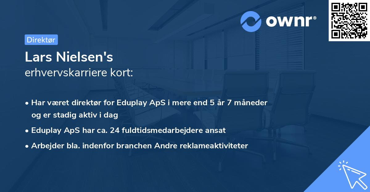 Lars Nielsen's erhvervskarriere kort