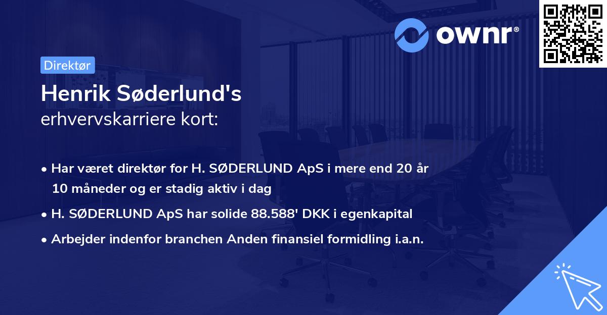 Henrik Søderlund's erhvervskarriere kort