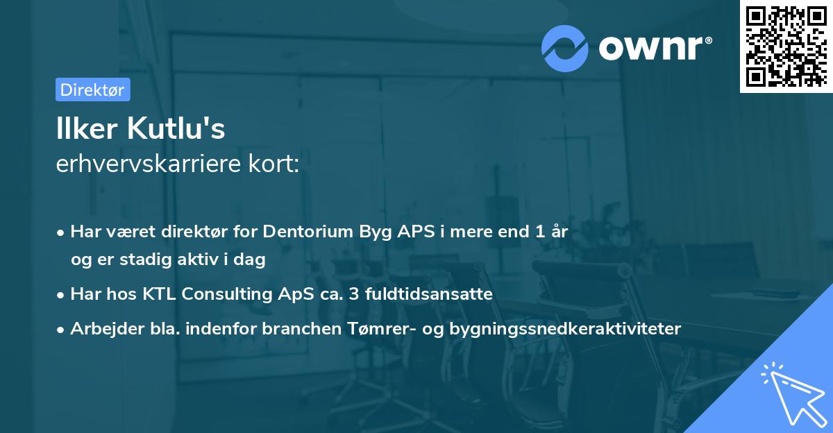 Ilker Kutlu's erhvervskarriere kort