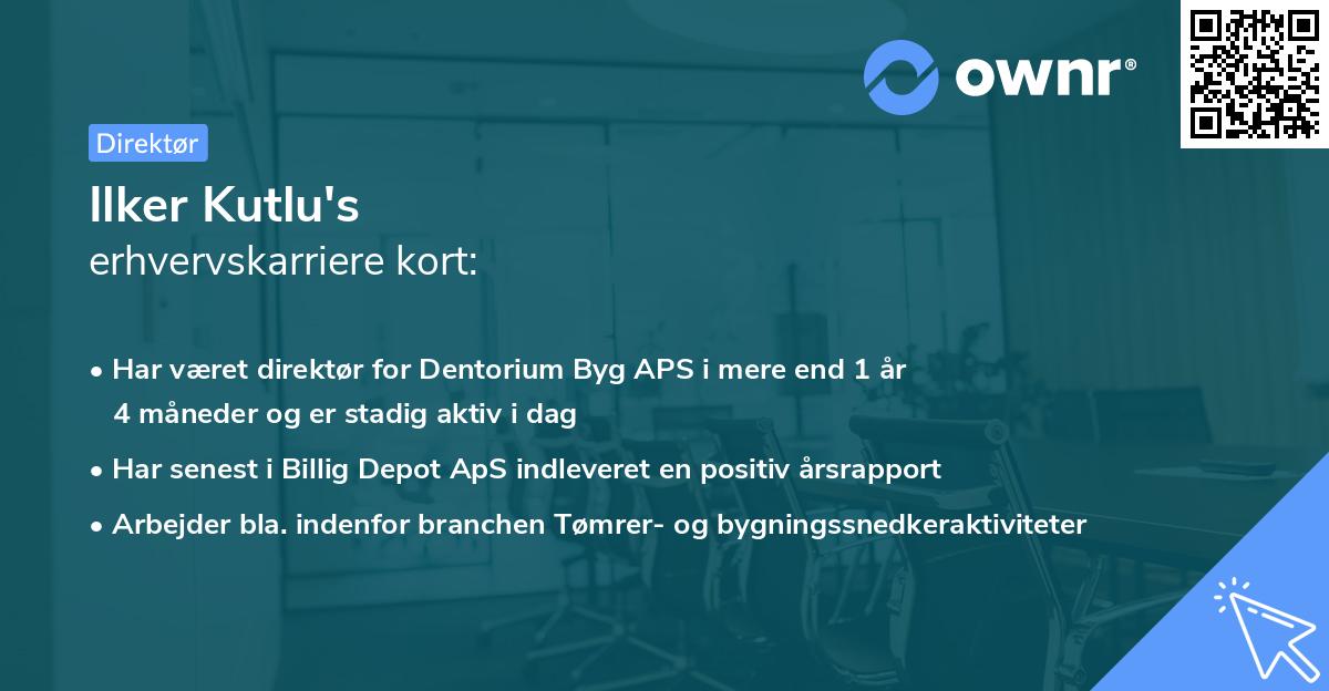 Ilker Kutlu's erhvervskarriere kort
