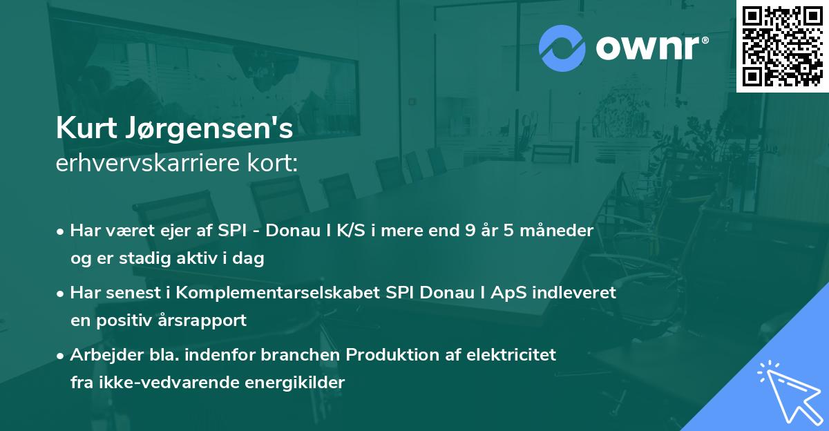 Kurt Jørgensen's erhvervskarriere kort