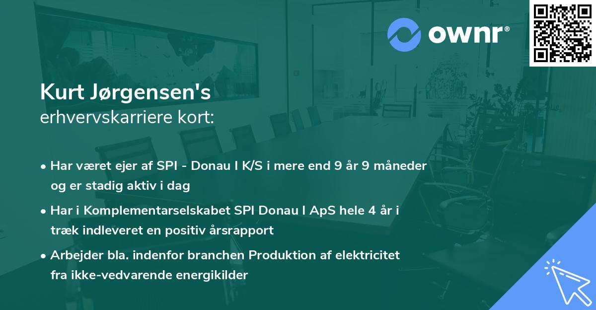 Kurt Jørgensen's erhvervskarriere kort