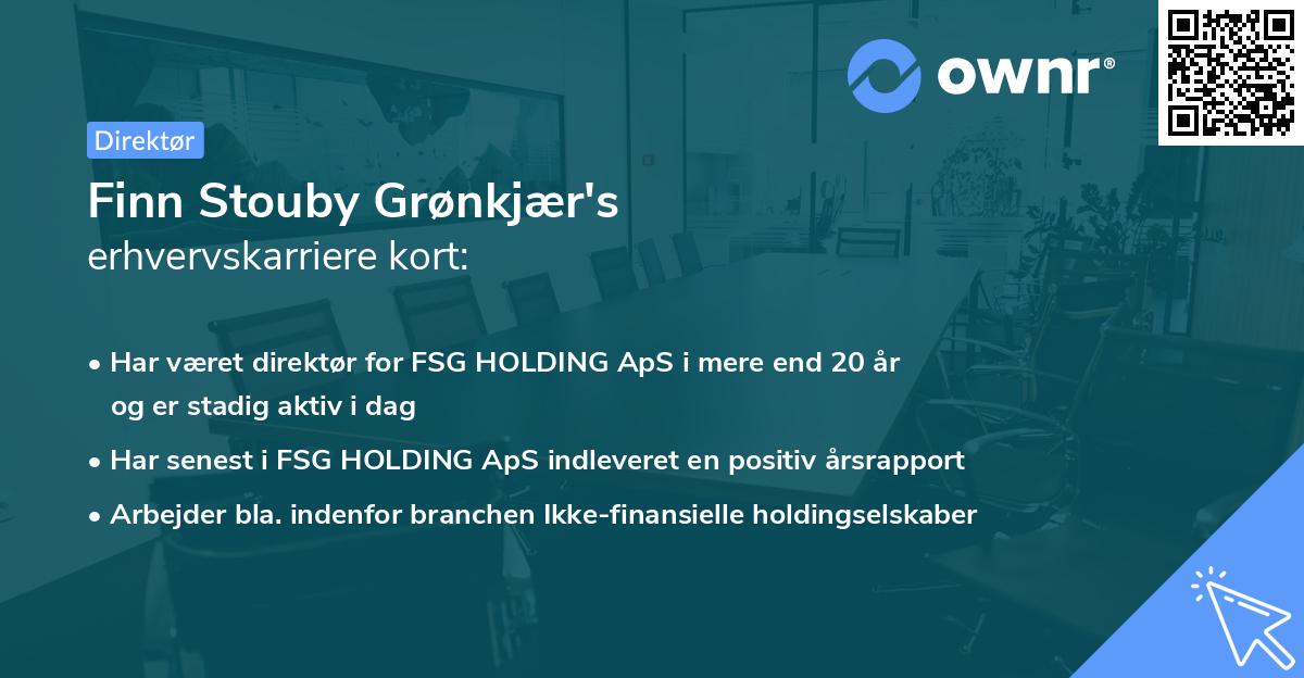 Finn Stouby Grønkjær's erhvervskarriere kort