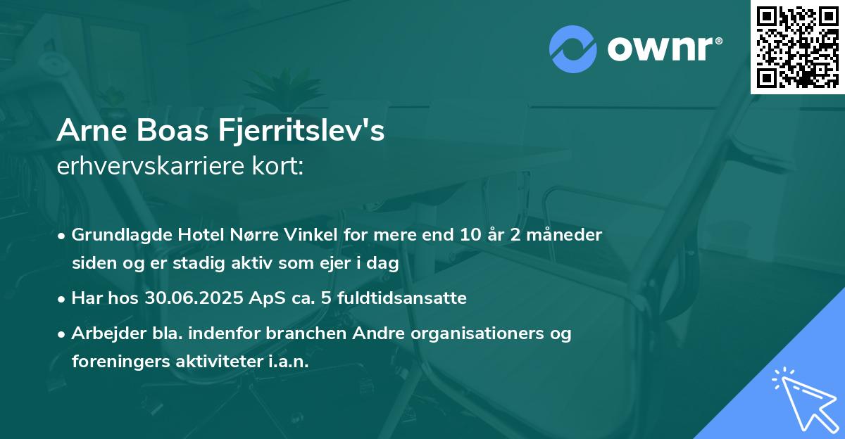 Arne Boas Fjerritslev's erhvervskarriere kort