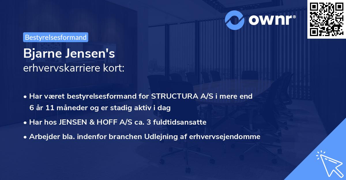 Bjarne Jensen's erhvervskarriere kort