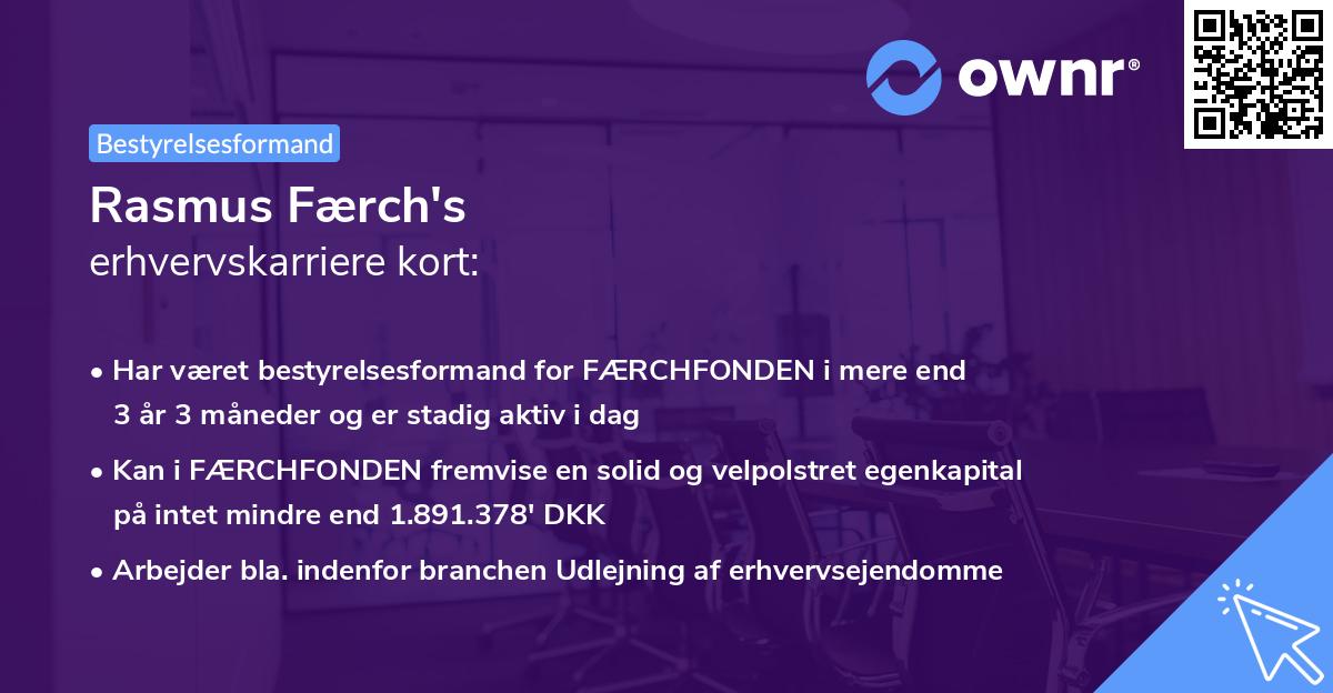 Rasmus Færch's erhvervskarriere kort