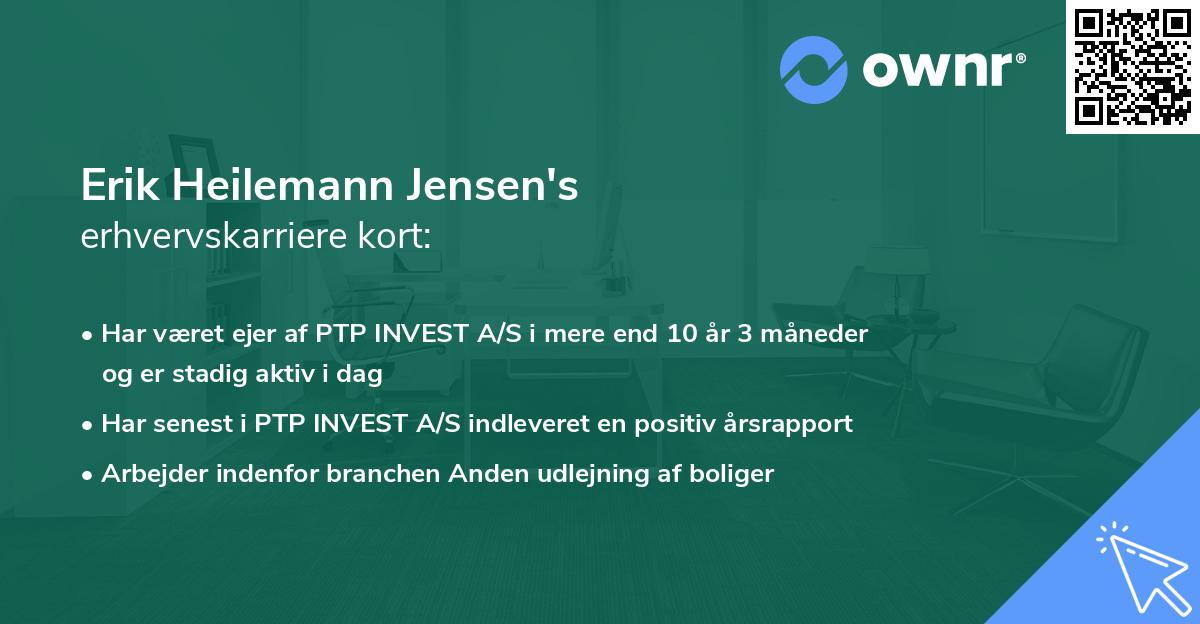 Erik Heilemann Jensen's erhvervskarriere kort