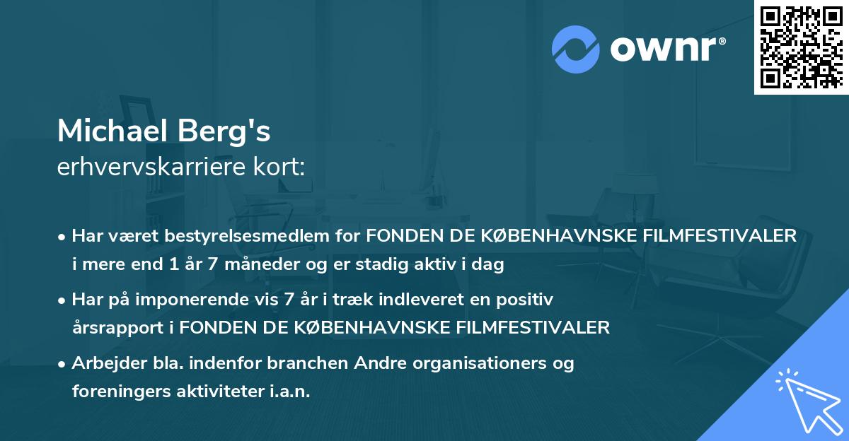 Michael Berg's erhvervskarriere kort