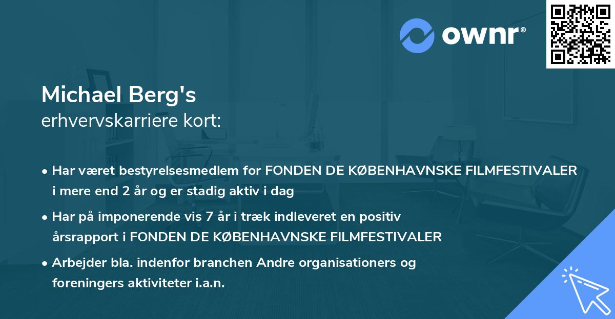 Michael Berg's erhvervskarriere kort