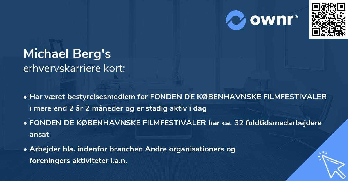 Michael Berg's erhvervskarriere kort