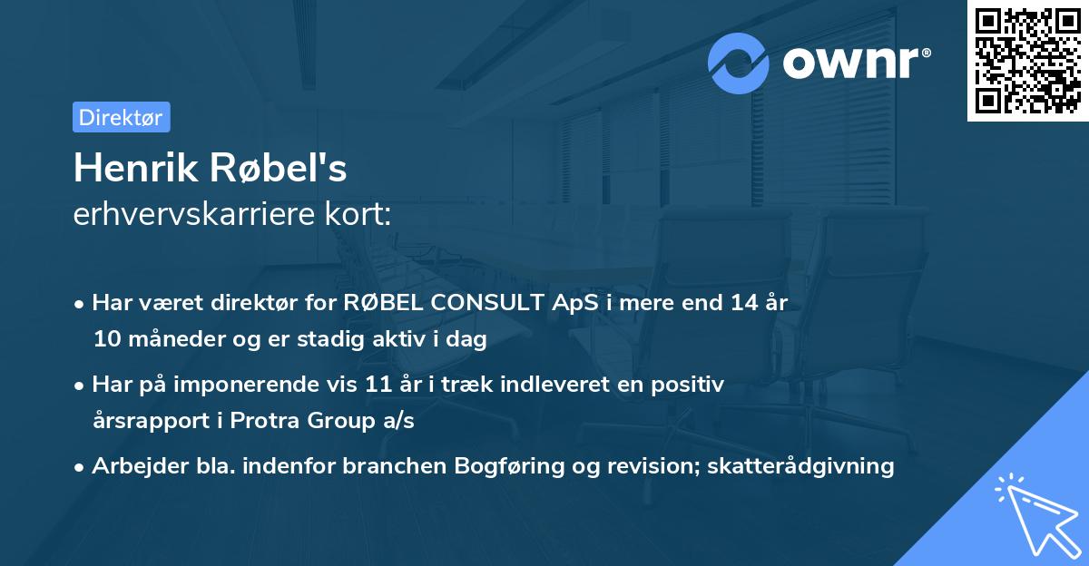 Henrik Røbel's erhvervskarriere kort