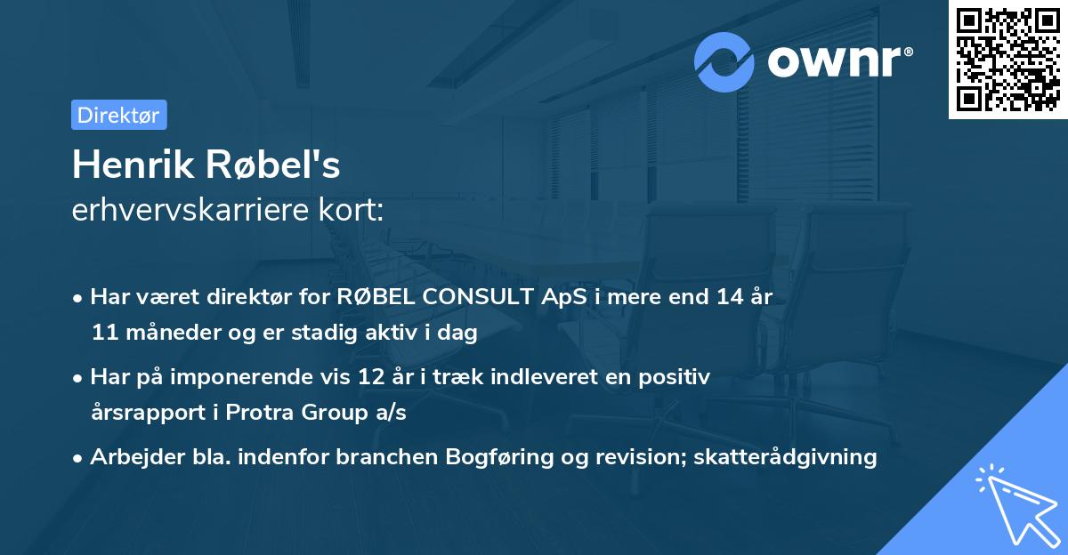 Henrik Røbel's erhvervskarriere kort