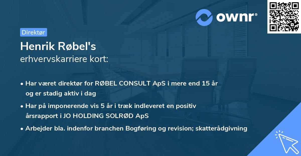 Henrik Røbel's erhvervskarriere kort