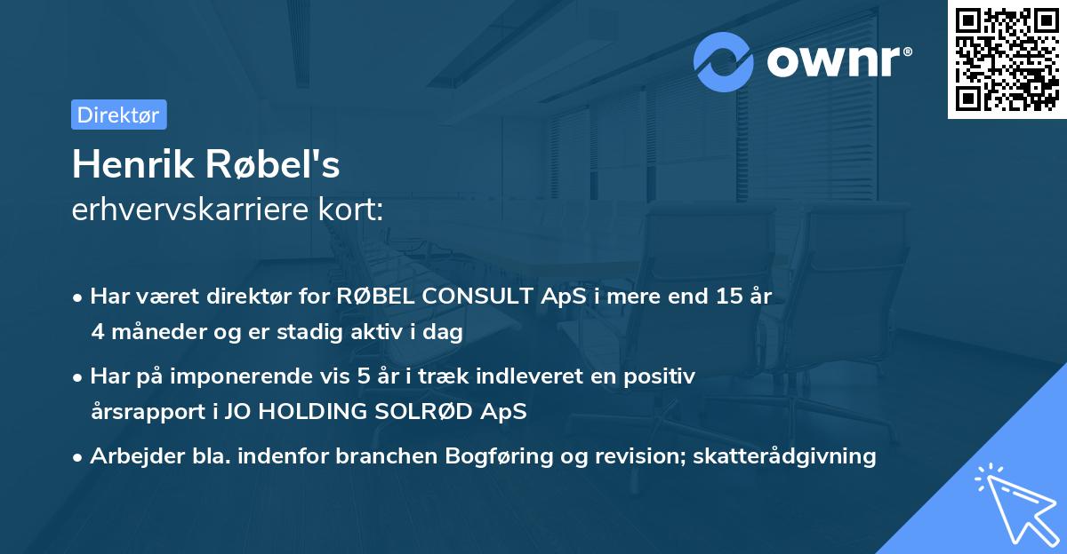 Henrik Røbel's erhvervskarriere kort