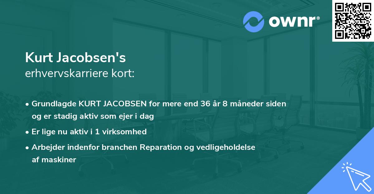 Kurt Jacobsen's erhvervskarriere kort